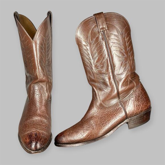 Nocona Boots Other - NOCONA Boots Mens SIZE 12 D Brown Leather Cowboy Western Boots